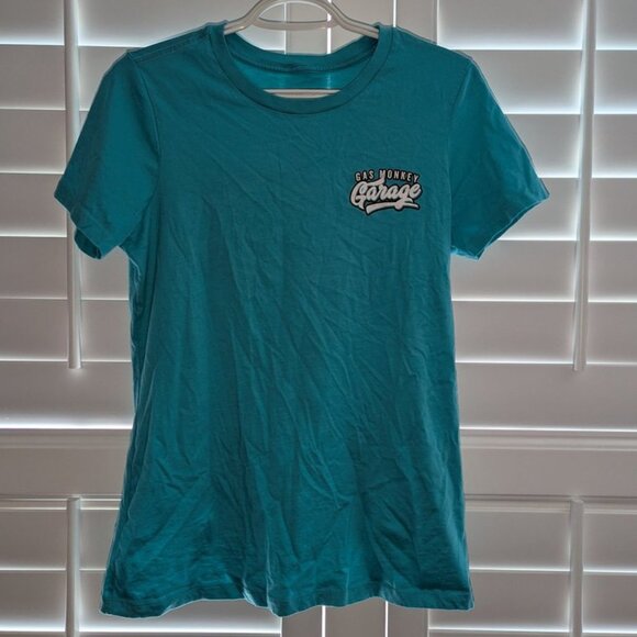 Gas Monkey Garage Hot Rod Shop Baby Tee Ladies Graphic Logo Dallas Texas Shirt - Picture 1 of 3